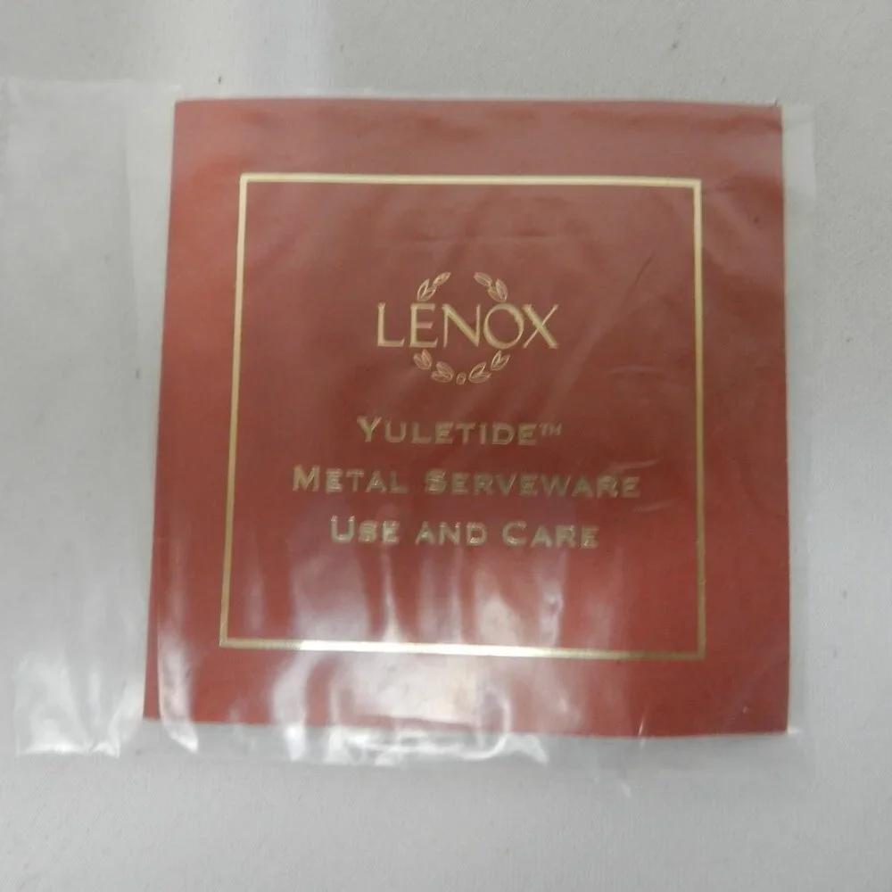 Lenox Yuletide Metal Serveware Snowman Tray Christmas Holidays Candy Dish w/ Box